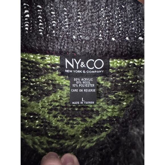 Vintage 90s NY&CO Wool Blend Chunky Turtleneck Sweater - Picture 3 of 3